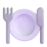 fork and knife with plate